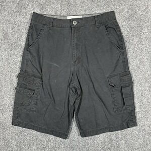 Vintage Genes Cargo Shorts 32 Black Flat Front‎ original Stacked Cargo 1891